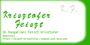 krisztofer feiszt business card